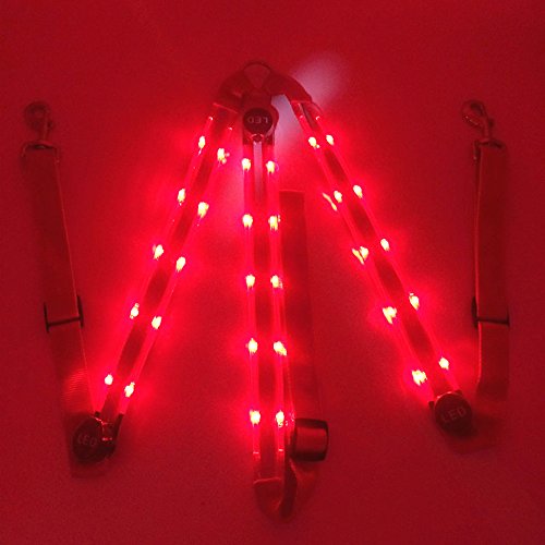 Upgraded LED Horse Breastplate Collar, USB Rechargeable Equestrian Riding Horse Bridle Halter Safety Light Horses Neck Belt Equipment Horsing Accessory - red - Thumbnail 6