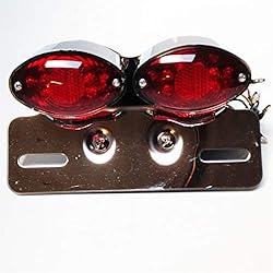 HTTMT MT374-CD+RED Chrome Red Universal Cat Eye