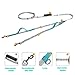 UgBaBa Hands Free Dog Leash for Walking Running Training Jogging,Heavy Duty Double Shock Absorbing Bungee Dog Leash Kit for 2 Dogs,Adjustable Waist Belt,Reflective, 3 Handles for Extra Control