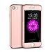 iPhone 6S Case, iCoverCase Ultra-thin Hard Hybrid PC 360 All Round Body Coverage Protective Case Skin Cover with Tempered Glass Screen Protector for Apple iPhone 6s/6 4.7 inch (Rose Gold)