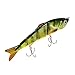 Isafish Swimbaits for Bass Crankbait Bionic Multi Jointed 4 Segment Pike Fishing Lures Minnow Hard Bait 4.72 Inch 0.6 Ounce