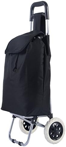 DreamHank Large Capacity Light Weight Wheeled Convenient Shopping Trolley Black Hard Wearing Cart