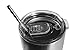 30 Ounce Yeti Replacement Lid with Spill Resistant Sliding Cover + FREE Stainless Steel Straw | Compatible with RTIC, ICONIQ, YETI and SIC 30oz Tumblers (30oz, Smoke)
