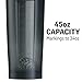 BlenderBottle Pro45 Extra Large Shaker Bottle, Grey/Black, 45-Ounce (Pack of 1)