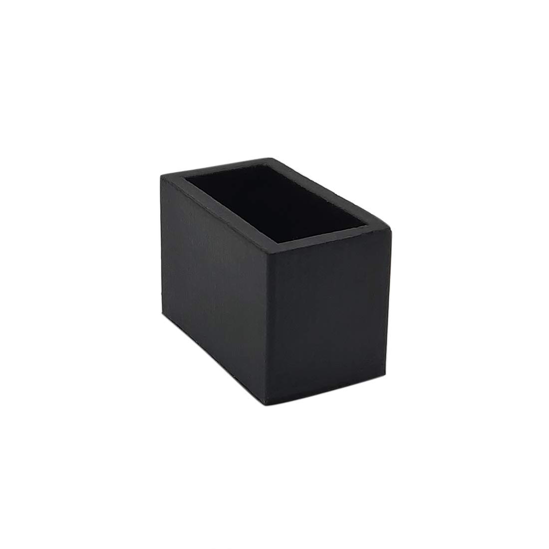 Flyshop 12PCS Chair Leg Tips Caps Black Thick Rubber Chair Leg Floor Protectors Rectangle Shaped Furniture Table Foot Covers 5/8" x 1-3/16" (15 x 30 mm)