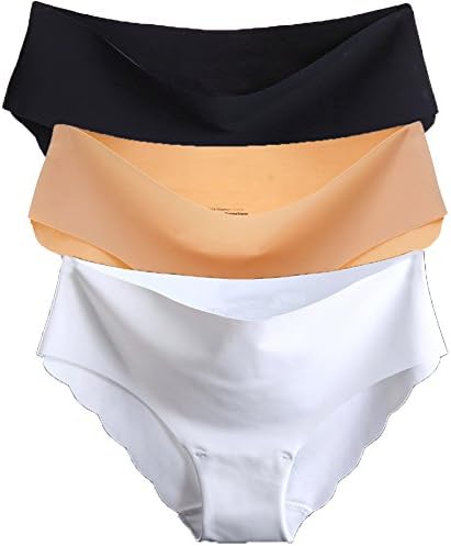 Women's Sexy Seamless Soft Lingerie Briefs Hipster Panty Underwear Panties Underpants , 3 pack (M)