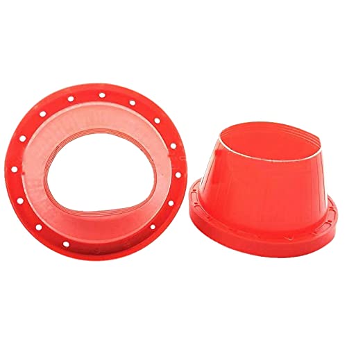 PRATYAHARA 2Pcs 6.5 Inch Universal Car Speaker Waterproof Cover Speaker Silicone Sound Insulation and Heat Insulation Gasket