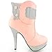 Show Story Striped Button Zipper High Heel Stiletto Platform Ankle Boots,FZ97304