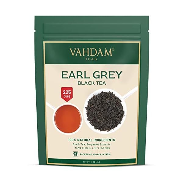 VAHDAM, Earl Grey Schwarz Tee (340g) Loser BlÃ¤tter Schwarzer tee | 100% NatÃ¼rliche Schwarzer Tee Gemischt Mit Starken Bergamotte Extrakten | Earl Grey Tee Lose | Direkt Aus Indien