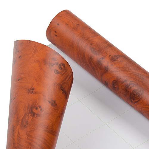 HOHO High Gloss Wood Grain Textured Vinyl Wrap Sticker Decal Car Interior Furniture Office(124cmx50cm) - Thumbnail 3