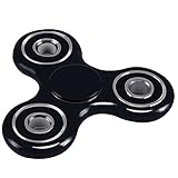 Fidget Spinner,Viyaabang Hand Spinner ,Tri-Spinner Fidget Toys for Adult and Kids -Perfect for ADD,ADHD,and Anxiety.(Black)­