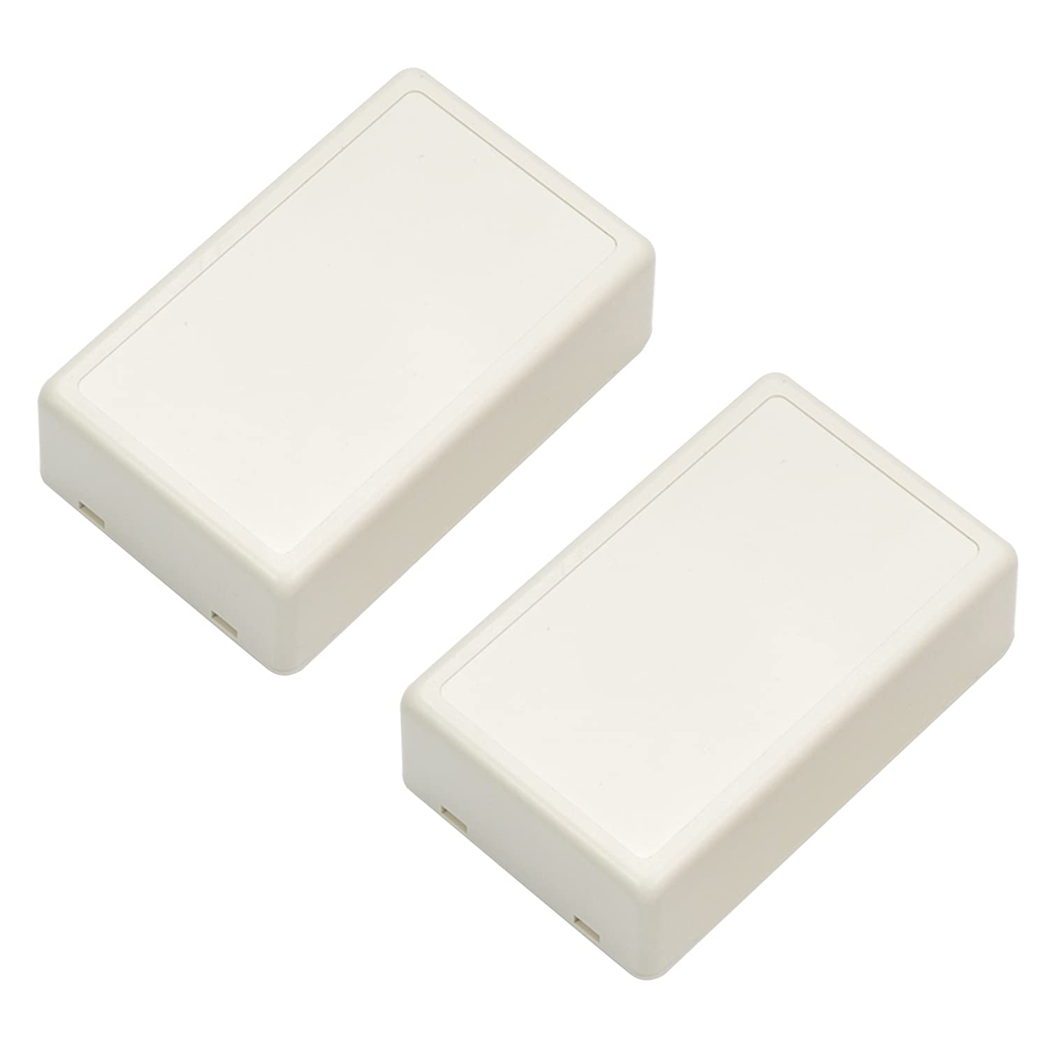 Fielect 2Pcs White Junction Box ABS Plastic Junction Project Box Enclosure Case for Electronic Projects 3.15"x1.97"x1.02"/ 80x50x26mm