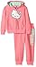 Hello Kitty Baby Little Girls' 2 Piece Embellished Active Set, Neon Heather Pink, 6X