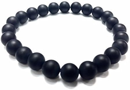 MASLOV Beads Matt Onyx Stretchy Bracelet