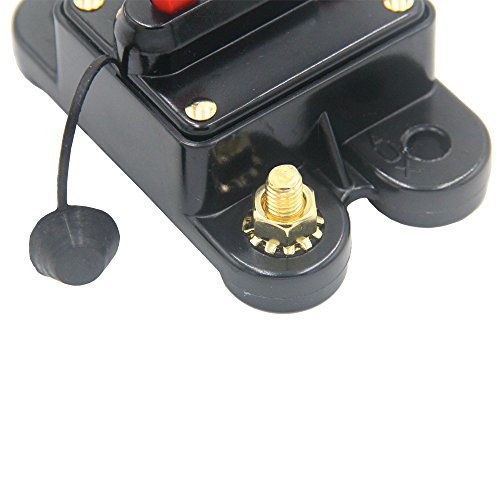 ZOOKOTO 12V-24V 100A DC Circuit Breaker With Manual Reset & Waterproof Cover - For Trolling Motors, Car Audio, Boats