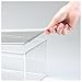 mDesign Plastic Stackable Toy Storage Bin Container Box with Hinge Lid for Organizing Living Room, Play Room, Bedroom, Nursery, Hold Blocks, Puzzles, Books, Lumiere Collection, 2 Pack - Clear