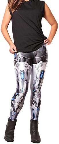 BAIXITE Womens Hot Sale Soft Super Cool 3D Weapon Armour Image Leggings Pants (Armour 7)