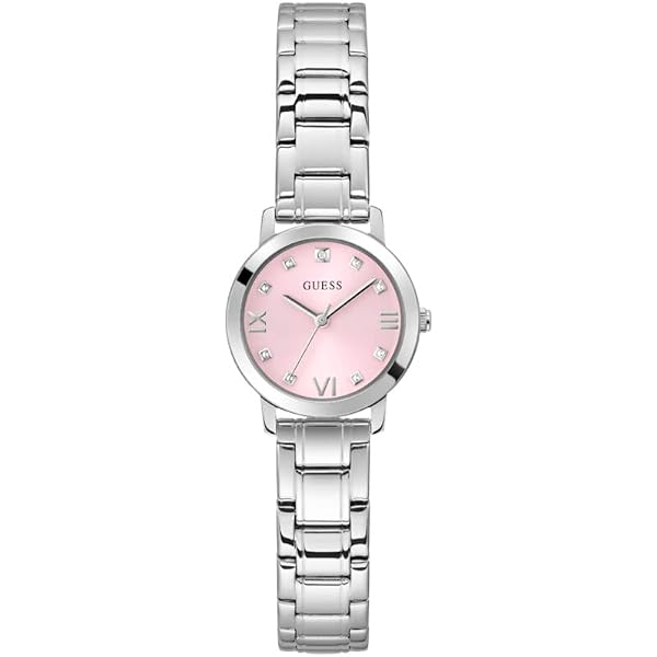 Guess Women\'s Watch 38MM‎ Gray Dial Day Date 24H New Pink Leather Bands Battery GUESS Pink Wristwatches for sale | eBay main image 3