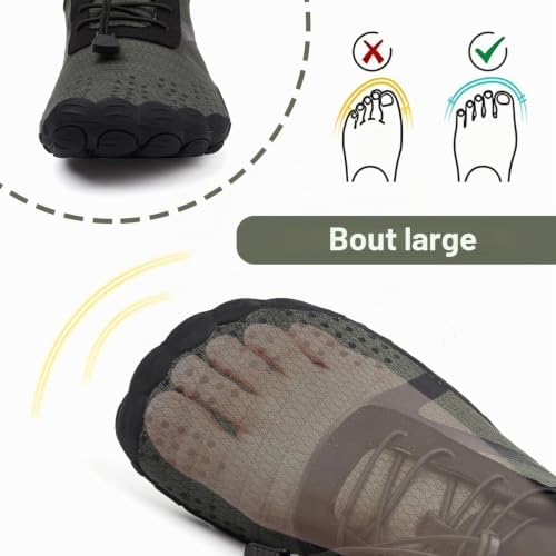 Chaussures de Trail Running Homme Femme Chaussures de Sport Outdoor & Indoor Gym Fitness Randonnée Escalade et Aquatiques Marche Barefoot Chaussures Minimalistes 42EU Noir/Gris