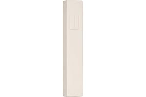 A&S Mezuzot Modern Concrete Mezuzah Case with Scroll, Easy Peel and Stick Mezuza (Ivory+ Engraved Shin, 6 Inches)