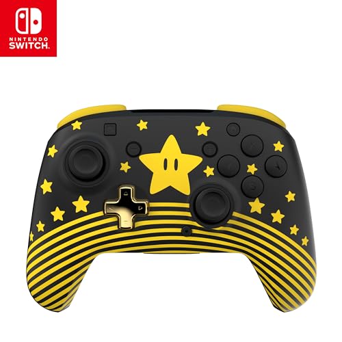 Turtle Beach Rematch Wireless Controller: Super Mario Star – Nintendo Switch, Lite und OLED, leuchtet im Dunkeln, aufladbare Batterie, Offiziell Lizenziert von Nintendo
