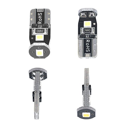 simdevanma Automobile LED Bulbs T10 194 168 175 2825 with 3030 Chipset Xenon White for Interior Dome Map Door Courtesy License Plate Lights Compact Wedge and Set of 8pcs â€¦