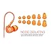 MEE audio Sport-Fi M6 Noise Isolating In-Ear Headphones with Memory Wire (Orange)