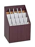 Adir Corp. ADI628 628 Upright Roll File Corrugated Box with 20 Slots, Walnut Wood Grain