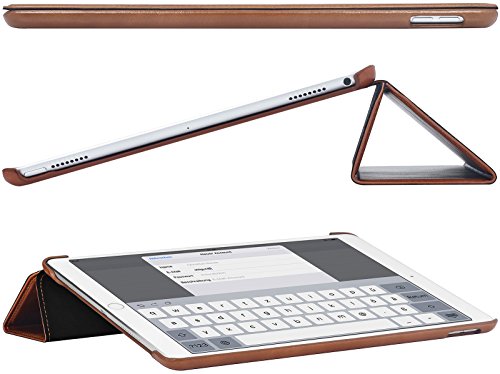 StilGut iPad 10.5 Case, Leather Flip Cover with Stand Function and Auto Sleep Wake Feature for Apple iPad Pro 10.5 Inch, Cognac Brown