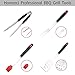 BBQ Grill Tools Set,5 Star Homerci 4 Piece Heavy Duty Professional Grill Tools Kit,Grill Spatula, Barbecue Tong, BBQ Fork, Basting Brush, Premium Grilling Accessories, FDA Approved, Best Choice