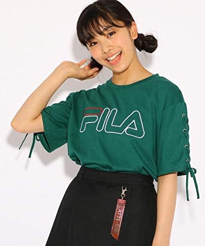 Amazon Pink Latte ピンク ラテ Filaコラボ 袖編み上げ Tシャツ グリーン 022 16 S160cm Tシャツ カットソー 通販