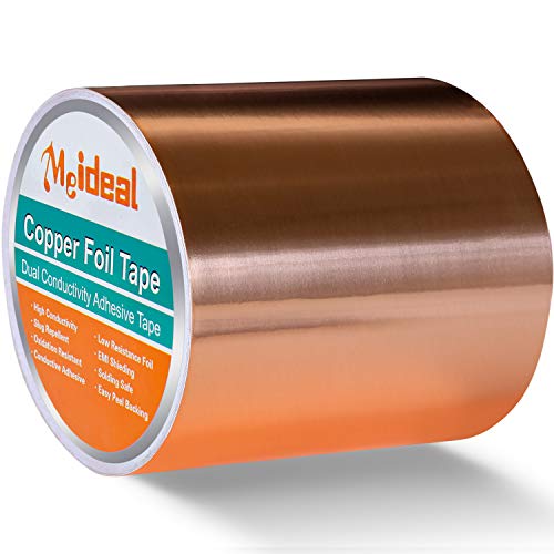 Meideal Copper Foil Tape (4inch X 33 FT) with DoubleSided Conductive