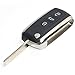 Keyecu Modifed Folding Flip Remote Key 3 Button For BMW 315/433MHZ ID44CHIP HU92 Uncut Blade