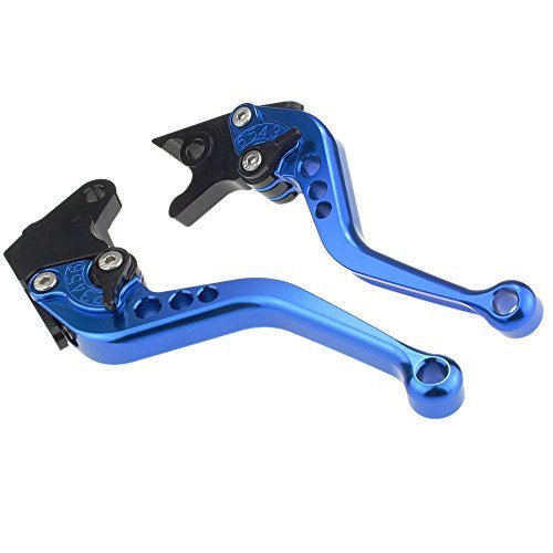 FXCNC Racing CNC Aluminum Short Adjustable Brake Clutch Levers for YAMAHA TTR125 L/LE/LW Front Drum 00-09,XT125 82-86,XT550 82-84,TY250 R&S MONO 83-90 - Thumbnail 2