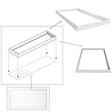 Hykolity Surface Mount Kit for 2x4 FT LED Troffer Flat Panel Drop Ceiling Light