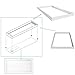 Hykolity Surface Mount Kit for 2x4 FT LED Troffer Flat Panel Drop Ceiling Light