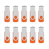 areFlash 10Pcs USB 2.0 Flash Drive Memory Stick Fold Storage New Design Easy to Carry (4GB, Orange)