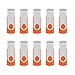 areFlash 10Pcs USB 2.0 Flash Drive Memory Stick Fold Storage New Design Easy to Carry (4GB, Orange)