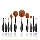 Smilesun 10pcs Beauty Toothbrush Shaped Foundation Power Makeup Oval Cream Puff Brushes