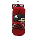 adidas Youth Kids-Boy's/Girl's Cushioned Crew Sock (3-Pair), Power Red/Black White/Power Red Black/Power Red, Medium, (Shoe Size 13C-4Y)
