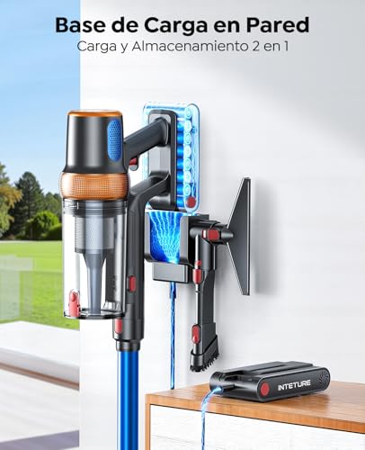 600W/50KPa Cordless Vacuum Cleaner, 65 Mins Autonomy, Vertical Broom Vacuum Cleaner with Anti-Dust Mite Brush, Touch Screen, Aromatic Function, Wall Charging, Anti-Tangle, LED Light, Suitable for Floors/Sofas/Pets