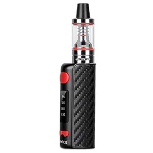 E Zigarette Starter Set IMECIG 80W E Shisha, Regelbare Watt LED Bildschirm Dampfer Starterset, Box Mod Kit mit 2ml Verdampfer, ohne Nikotin (Schwarz)