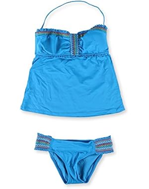 Womens Stitched Ruffled 2 Piece Bandeau