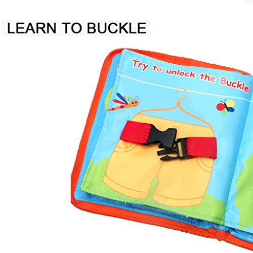 Simayixx Soft Book Crinkle Cloth Book Baby Toy, Animal Puzzle Cloth Book Cloth Development Books (1616cm() (Free Size, Multicolor 2) - Thumbnail 4