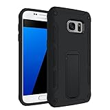 Galaxy S7 Case, Vabogu [Heavy Duty] Soft TPU & Hard PC Rugged Dual Layer Case with Kickstand for Samsung Galaxy S7 (Black)