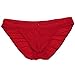 FEESHOW Men's Silky Bikini Briefs Bulge Pouch Underwear Swimwear Ruched Back (Red, one Size)