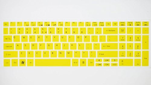 HYAIT 1Pcs Colorful Silicone Keyboard Protector Skin Cover forACER Aspire E1-531G, E1-571G,P253,NE-522 SEMI-YELLOW