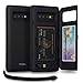 TORU CX PRO Case for Galaxy S10 Plus, with Card Holder | Slim Protective Cover with Hidden Credit Cards Wallet Flip Slot Compartment Kickstand | Include Mirror, Strap, USB Adapter - Black