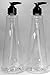 Earth's Essentials (2 Pack) Versatile 16 Ounce Refillable Pump Bottles. Excellent Liquid Hand soap Dispenser. Great for Dispensing Homemade lotions, shampoos and Massage Oils.