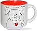 Pavilion Gift Company Blobby Dog-Mom I Woof You Ceramic Coffee Mug, Red